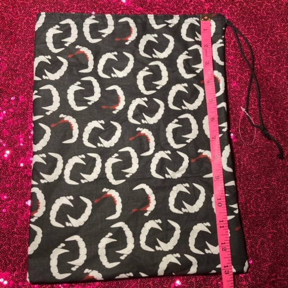 Vampire Fangs Bite Death Kiss Stripper Money Bag Dancewear Club Rave goth emo - Picture 6 of 14